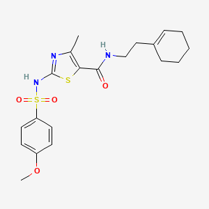 N-(2-(cyclohex-1-en-1-yl)ethyl)-2-(4-methoxyphenylsulfonamido)-4-methylthiazole-5-carboxamide