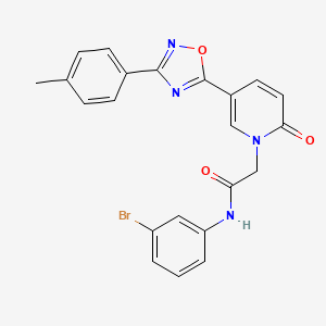 molecular formula C22H17BrN4O3 B2413449 N-(3,5-二氯苯基)-2-[(2-甲基-6-吡啶-2-基嘧啶-4-基)硫基]乙酰胺 CAS No. 1112349-52-6