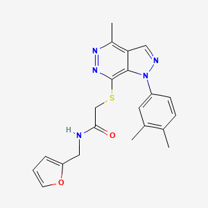 2-((1-(3,4-dimethylphenyl)-4-methyl-1H-pyrazolo[3,4-d]pyridazin-7-yl)thio)-N-(furan-2-ylmethyl)acetamide