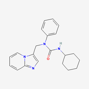 molecular formula C21H24N4O B2413457 3-环己基-1-(咪唑并[1,2-a]吡啶-3-基甲基)-1-苯基脲 CAS No. 1797140-69-2