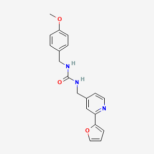 molecular formula C19H19N3O3 B2413460 1-((2-(Furan-2-yl)pyridin-4-yl)methyl)-3-(4-methoxybenzyl)urea CAS No. 2034549-31-8