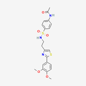 N-(4-(N-(2-(2-(3,4-dimethoxyphenyl)thiazol-4-yl)ethyl)sulfamoyl)phenyl)acetamide
