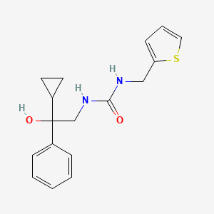 molecular formula C17H20N2O2S B2413482 1-(2-Cyclopropyl-2-hydroxy-2-phenylethyl)-3-(thiophen-2-ylmethyl)urea CAS No. 1421501-25-8