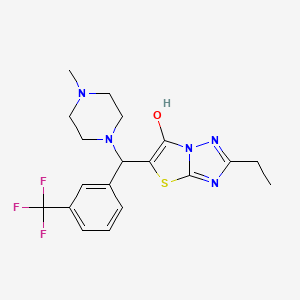 2-Ethyl-5-((4-methylpiperazin-1-yl)(3-(trifluoromethyl)phenyl)methyl)thiazolo[3,2-b][1,2,4]triazol-6-ol