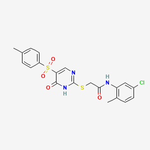 N-(5-chloro-2-methylphenyl)-2-((6-oxo-5-tosyl-1,6-dihydropyrimidin-2-yl)thio)acetamide