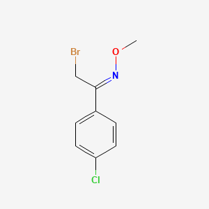 molecular formula C9H9BrClNO B2413497 (Z)-[2-bromo-1-(4-chlorophenyl)ethylidene](methoxy)amine CAS No. 152801-67-7