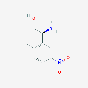 molecular formula C9H12N2O3 B2413508 (2S)-2-氨基-2-(2-甲基-5-硝基苯基)乙醇 CAS No. 1213675-15-0