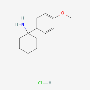 molecular formula C13H20ClNO B2413511 1-(4-Methoxyphenyl)cyclohexan-1-amine;hydrochloride CAS No. 125802-08-6