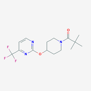 2,2-Dimethyl-1-[4-[4-(trifluoromethyl)pyrimidin-2-yl]oxypiperidin-1-yl]propan-1-one