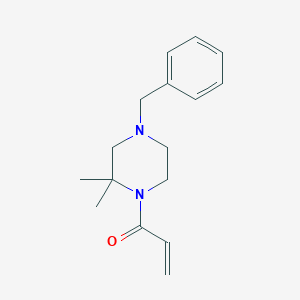 molecular formula C16H22N2O B2413514 1-(4-Benzyl-2,2-dimethylpiperazin-1-yl)prop-2-en-1-one CAS No. 2361655-49-2