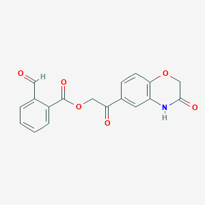 [2-oxo-2-(3-oxo-4H-1,4-benzoxazin-6-yl)ethyl] 2-formylbenzoate