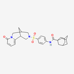 molecular formula C28H33N3O4S B2413529 (3r,5r,7r)-N-(4-((8-氧代-5,6-二氢-1H-1,5-甲烷吡啶并[1,2-a][1,5]二氮杂环辛-3(2H,4H,8H)-基)磺酰)苯基)金刚烷-1-甲酰胺 CAS No. 681270-04-2