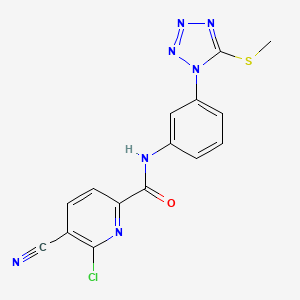 6-chloro-5-cyano-N-{3-[5-(methylsulfanyl)-1H-1,2,3,4-tetrazol-1-yl]phenyl}pyridine-2-carboxamide