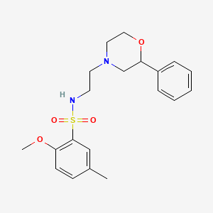 molecular formula C20H26N2O4S B2413561 2-methoxy-5-methyl-N-(2-(2-phenylmorpholino)ethyl)benzenesulfonamide CAS No. 954048-46-5