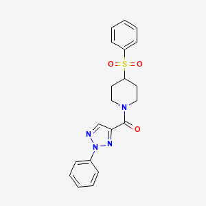 (2-phenyl-2H-1,2,3-triazol-4-yl)(4-(phenylsulfonyl)piperidin-1-yl)methanone