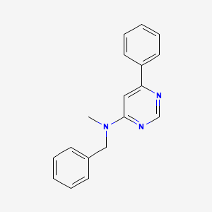 molecular formula C18H17N3 B2413571 N-苄基-N-甲基-6-苯基嘧啶-4-胺 CAS No. 927970-54-5