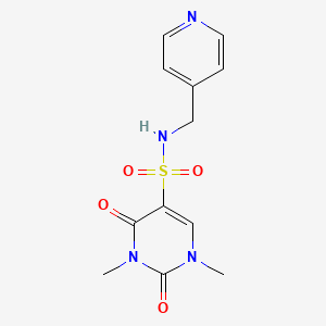 1,3-dimethyl-2,4-dioxo-N-(pyridin-4-ylmethyl)-1,2,3,4-tetrahydropyrimidine-5-sulfonamide