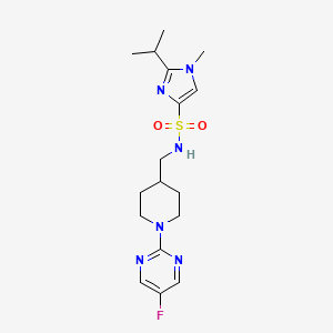 N-((1-(5-fluoropyrimidin-2-yl)piperidin-4-yl)methyl)-2-isopropyl-1-methyl-1H-imidazole-4-sulfonamide