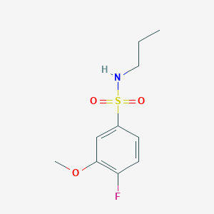 molecular formula C10H14FNO3S B2413588 4-fluoro-3-methoxy-N-propylbenzene-1-sulfonamide CAS No. 898650-11-8