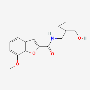 molecular formula C15H17NO4 B2413592 N-((1-(羟甲基)环丙基)甲基)-7-甲氧基苯并呋喃-2-甲酰胺 CAS No. 1251578-76-3