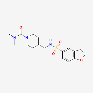 4-((2,3-dihydrobenzofuran-5-sulfonamido)methyl)-N,N-dimethylpiperidine-1-carboxamide