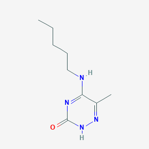 molecular formula C9H16N4O B241360 6-methyl-5-(pentylamino)-1,2,4-triazin-3(2H)-one 
