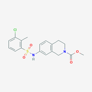 methyl 7-(3-chloro-2-methylphenylsulfonamido)-3,4-dihydroisoquinoline-2(1H)-carboxylate