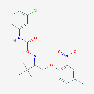 1-[2-({[(3-Chloroanilino)carbonyl]oxy}imino)-3,3-dimethylbutoxy]-4-methyl-2-nitrobenzene