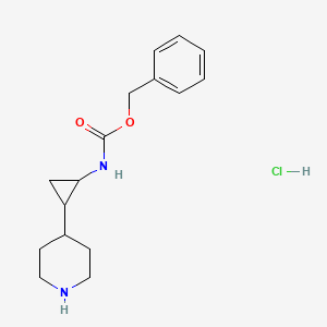 benzyl N-[2-(piperidin-4-yl)cyclopropyl]carbamate hydrochloride