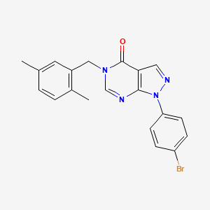molecular formula C20H17BrN4O B2413621 1-(4-溴苯基)-5-(2,5-二甲基苄基)-1,5-二氢-4H-吡唑并[3,4-d]嘧啶-4-酮 CAS No. 1326931-06-9