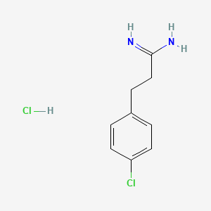 molecular formula C9H12Cl2N2 B2413630 3-(4-氯苯基)丙酰胺盐酸盐 CAS No. 1102374-40-2
