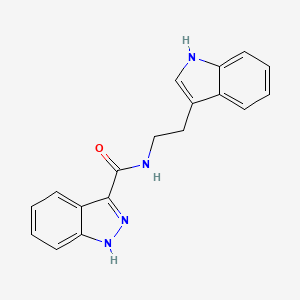 molecular formula C18H16N4O B2413639 N-[2-(1H-indol-3-yl)ethyl]-1H-indazole-3-carboxamide CAS No. 677701-62-1