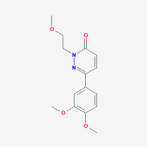 molecular formula C15H18N2O4 B2413642 6-(3,4-二甲氧基苯基)-2-(2-甲氧基乙基)吡哒嗪-3(2H)-酮 CAS No. 1210171-36-0