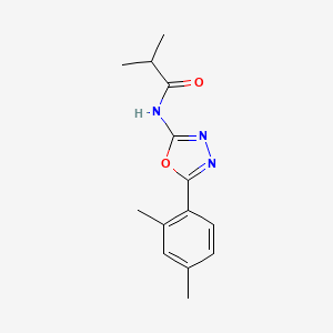 molecular formula C14H17N3O2 B2413655 N-(5-(2,4-dimethylphenyl)-1,3,4-oxadiazol-2-yl)isobutyramide CAS No. 891113-13-6