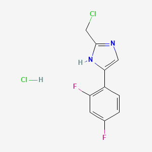 2-(Chloromethyl)-5-(2,4-difluorophenyl)-1H-imidazole;hydrochloride