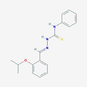 molecular formula C17H19N3OS B241366 N'-(2-isopropoxybenzylidene)-N-phenylcarbamohydrazonothioic acid 