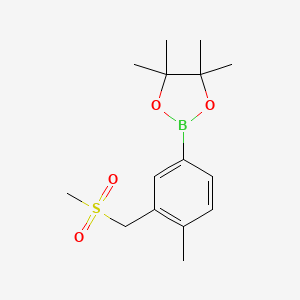 4,4,5,5-Tetramethyl-2-(4-methyl-3-((methylsulfonyl)methyl)phenyl)-1,3,2-dioxaborolane