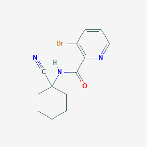 molecular formula C13H14BrN3O B2413670 3-Bromo-N-(1-cyanocyclohexyl)pyridine-2-carboxamide CAS No. 1934004-31-5