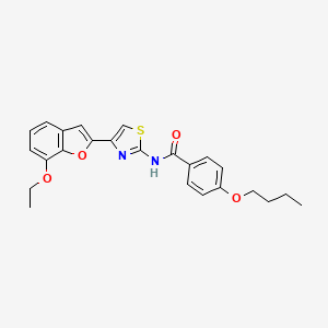 molecular formula C24H24N2O4S B2413672 4-butoxy-N-(4-(7-ethoxybenzofuran-2-yl)thiazol-2-yl)benzamide CAS No. 921526-35-4