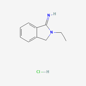 molecular formula C10H13ClN2 B2413673 2-乙基-3H-异吲哚-1-亚胺；盐酸盐 CAS No. 2471192-86-4