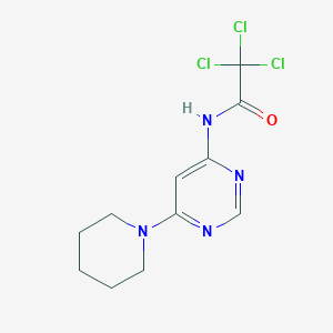 2,2,2-trichloro-N-[6-(1-piperidinyl)-4-pyrimidinyl]acetamide