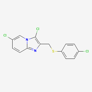 3,6-Dichloro-2-[(4-chlorophenyl)sulfanylmethyl]imidazo[1,2-a]pyridine