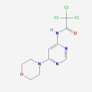 molecular formula C10H11Cl3N4O2 B241369 2,2,2-trichloro-N-(6-morpholin-4-ylpyrimidin-4-yl)acetamide 