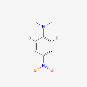 molecular formula C8H10N2O2 B2413703 N,N-dimethyl-4-nitro(2,6-(2)H2)aniline CAS No. 1211160-14-3