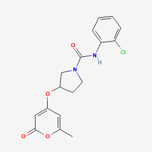 N-(2-chlorophenyl)-3-((6-methyl-2-oxo-2H-pyran-4-yl)oxy)pyrrolidine-1-carboxamide