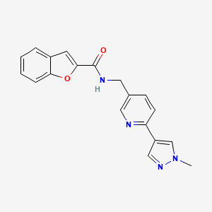 N-((6-(1-methyl-1H-pyrazol-4-yl)pyridin-3-yl)methyl)benzofuran-2-carboxamide