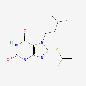 7-isopentyl-8-(isopropylthio)-3-methyl-1H-purine-2,6(3H,7H)-dione