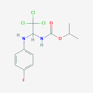 molecular formula C12H14Cl3FN2O2 B241372 Isopropyl 2,2,2-trichloro-1-(4-fluoroanilino)ethylcarbamate 