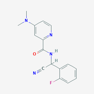 N-[Cyano-(2-fluorophenyl)methyl]-4-(dimethylamino)pyridine-2-carboxamide