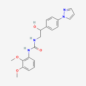 molecular formula C20H22N4O4 B2413724 1-(2,3-Dimethoxyphenyl)-3-[2-hydroxy-2-(4-pyrazol-1-ylphenyl)ethyl]urea CAS No. 2415542-14-0